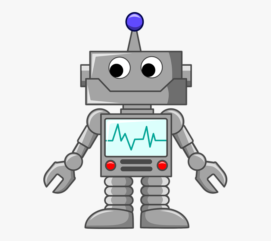 Clipart Technology - Cartoon Image Of Robot, Transparent Clipart
