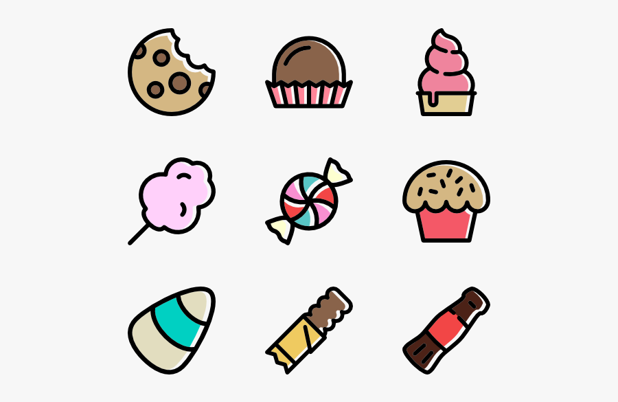 Bakery Icons Vector Linear - Candy Icon Png, Transparent Clipart