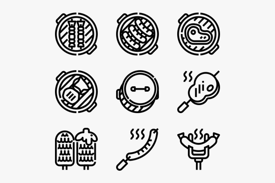 Bbq Icons - Portable Network Graphics, Transparent Clipart
