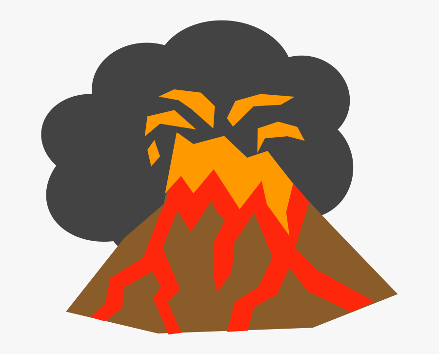 Clip Library Stock Volcano Clipart Cartoon - Illustration, Transparent Clipart