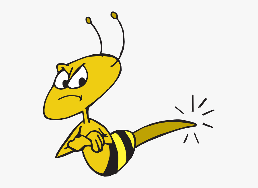 Angry Bee Clip Art At Clker - Bee Sting Animated Gif, Transparent Clipart