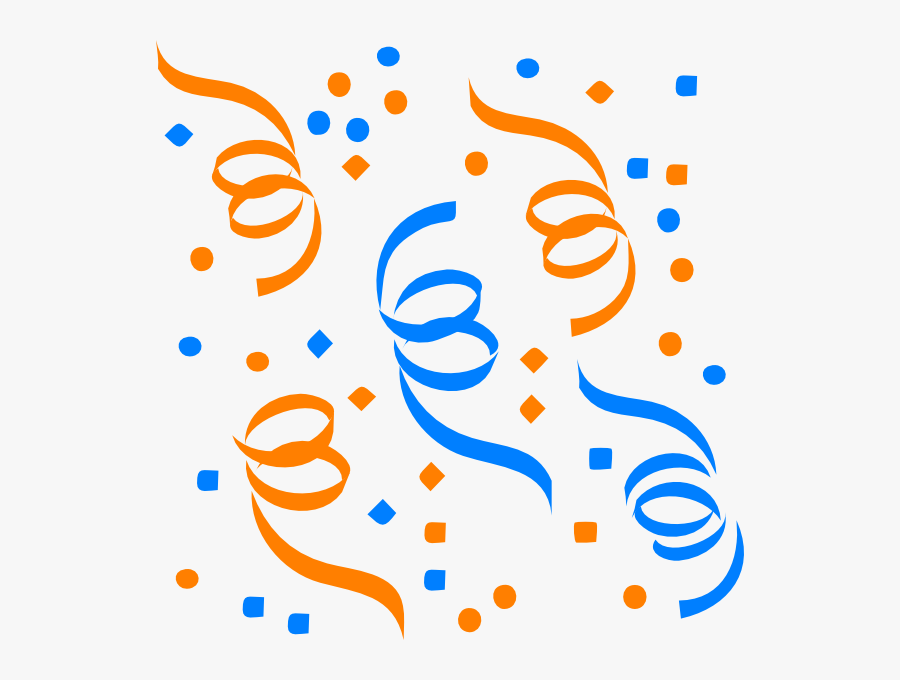 Confetti Svg Clip Arts - Confetti Clipart Blue And Orange, Transparent Clipart