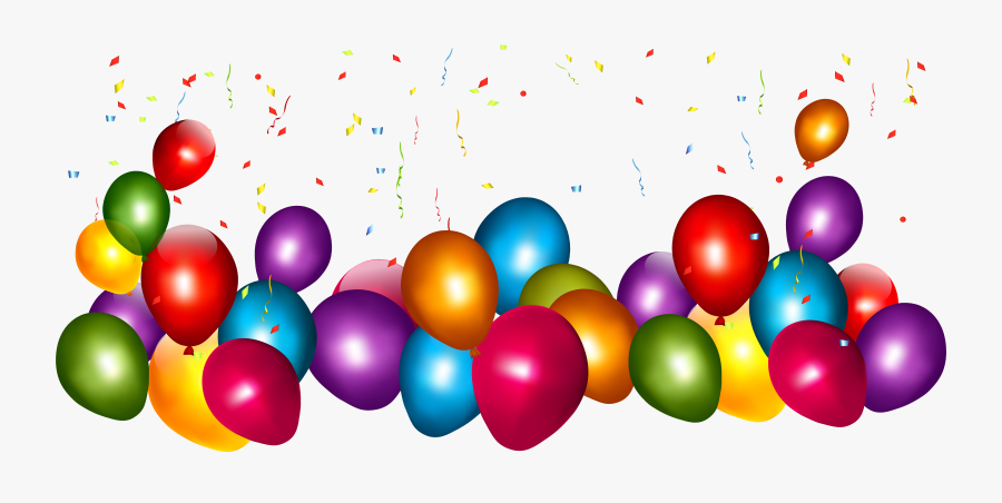 Balloon Png Confetti - Happy Birthday Balloons Png, Transparent Clipart