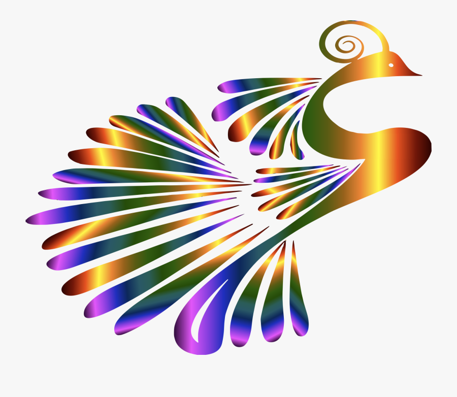 Wing,graphic Design,feather - Peacock Png Silhouette, Transparent Clipart