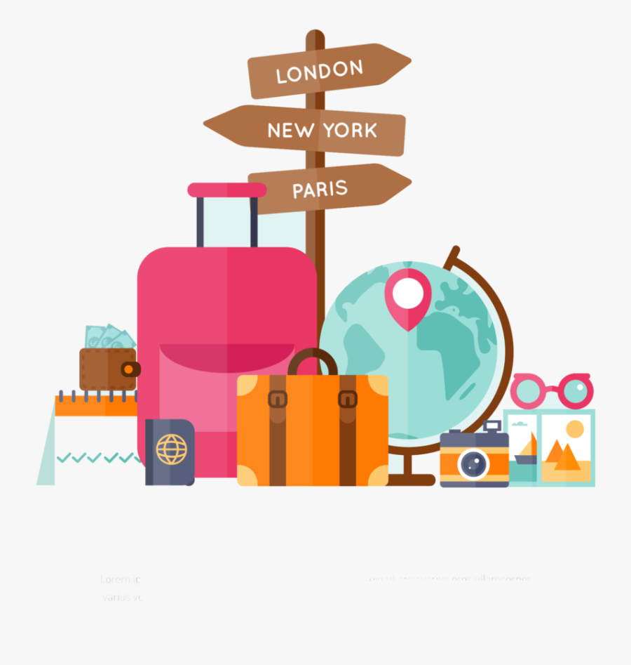 Travel Map Clipart Transparent Background