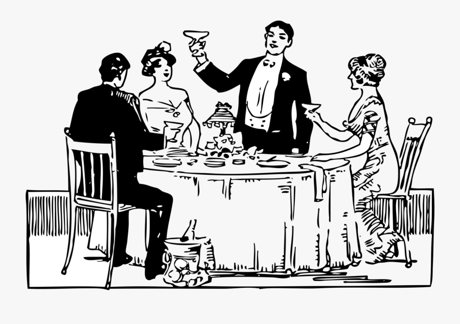 Free Dinner Party Clipart - Inspector Calls Act 2, Transparent Clipart