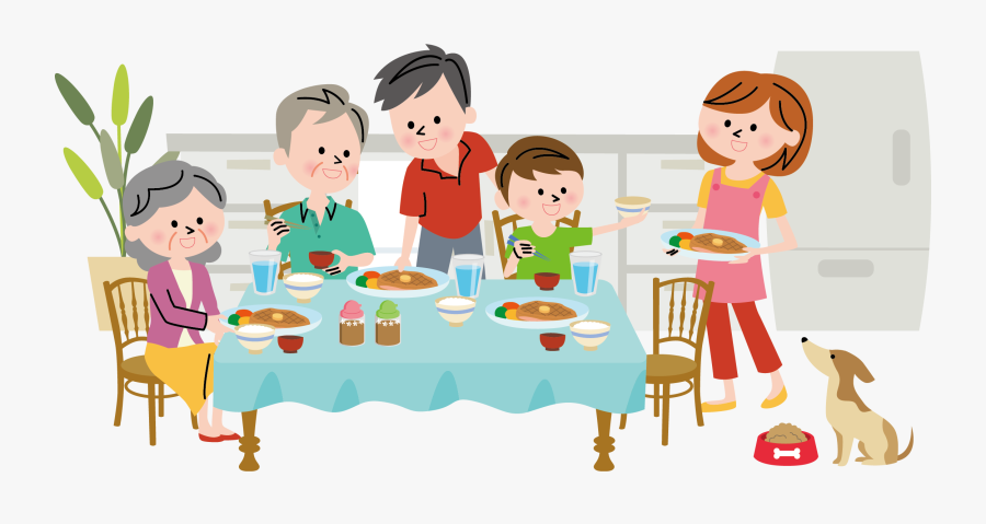 Clip Art Family Dinner Clipart - Clip Art Family In Dinner, Transparent Clipart