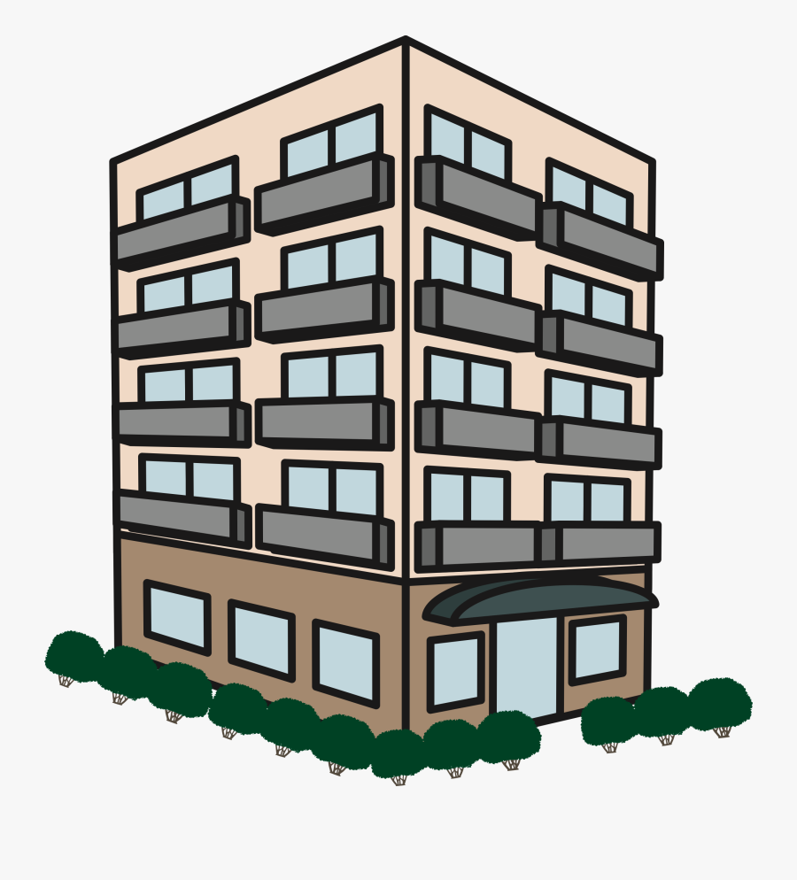 Building Clipart Png - Apartment Building Clipart, Transparent Clipart