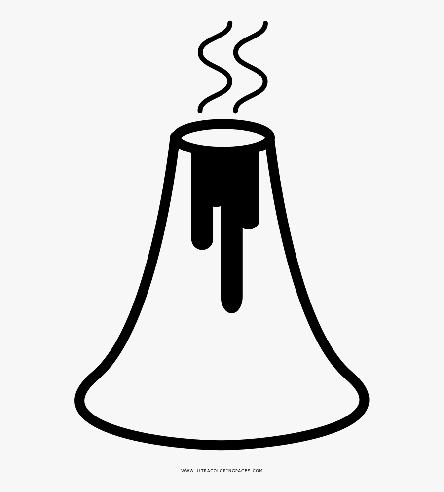 Volcano Coloring Page Clipart , Png Download, Transparent Clipart