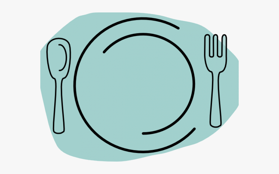 Cutlery Clipart Thanksgiving Dinner Plate - Clipart Plate, Transparent Clipart