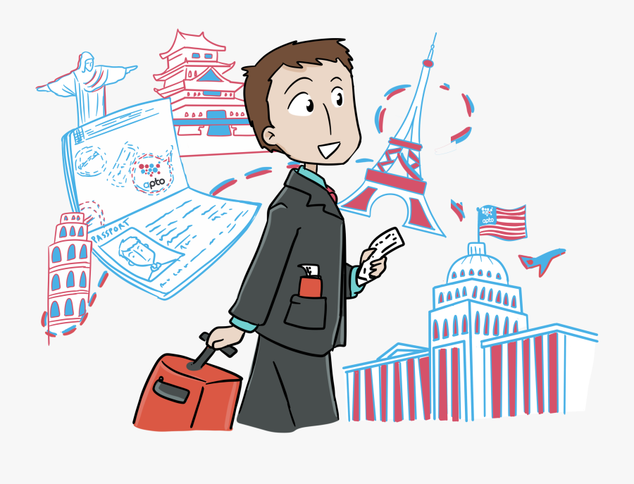 Pricing Apto Anywhere In - Business Traveler Cartoon Png, Transparent Clipart