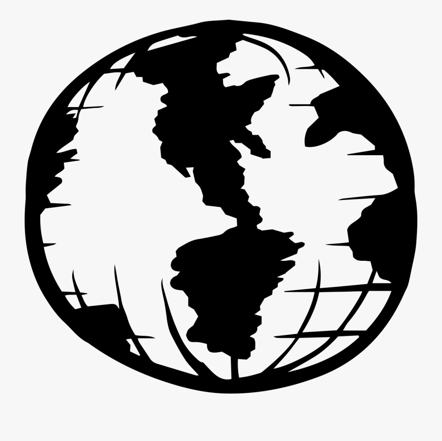 Earth Black And White Clip Art Transprent - - Clip Art, Transparent Clipart