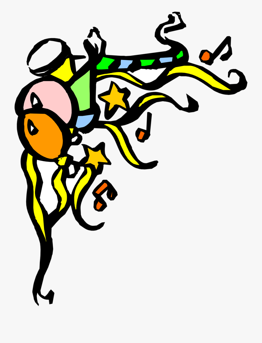 Party - Balloons - And - Confetti - Stock Photography, Transparent Clipart