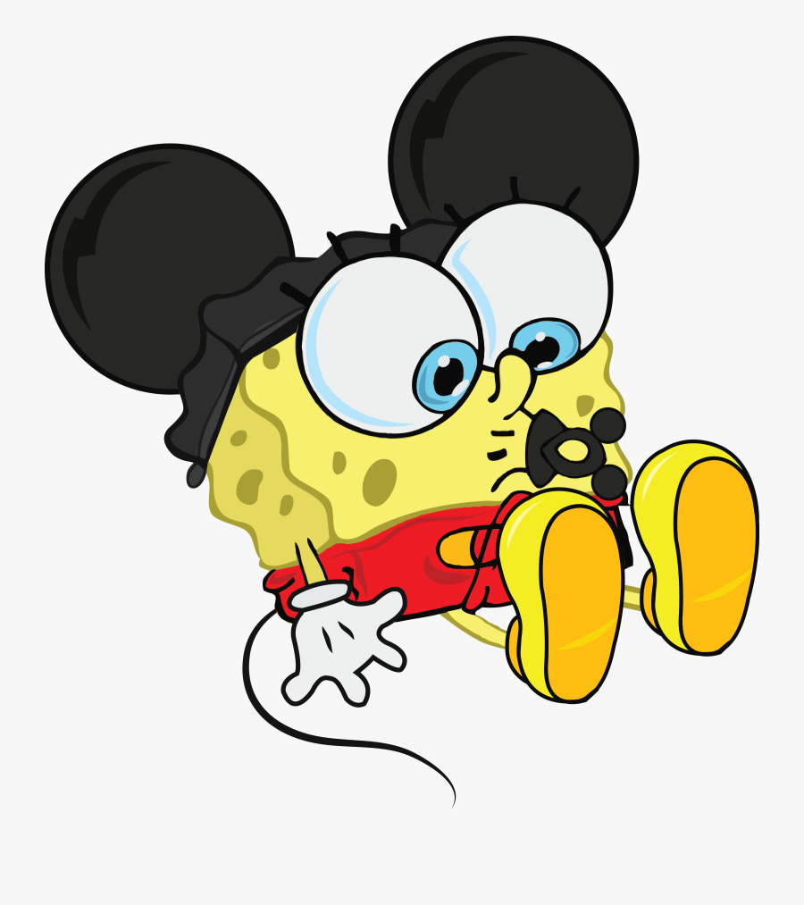 Baby Mickey Mouse Sleeping - Baby Spongebob, Transparent Clipart