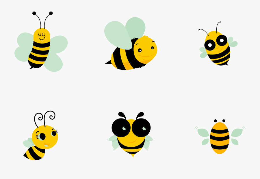 Apis Florea Clip Art - Cute Honey Bee Png, Transparent Clipart