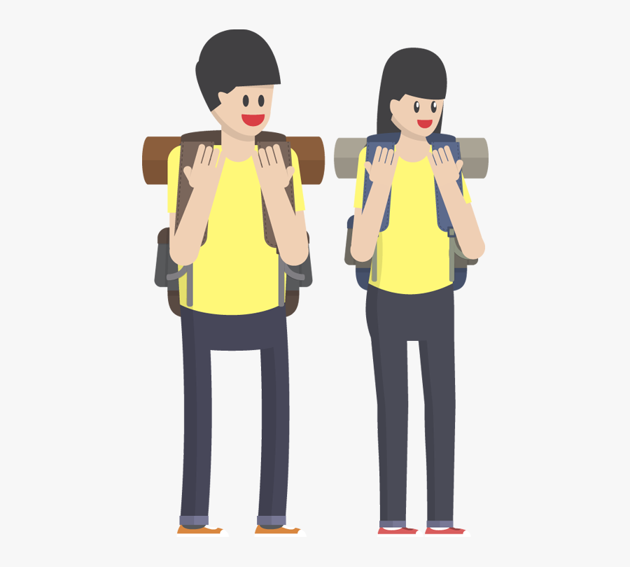 Travel Clipart Couple - Young Couple Cartoon Png, Transparent Clipart