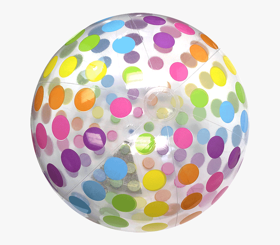 Beach Balls - Ball Beach 42 Rainbow Dots, Transparent Clipart