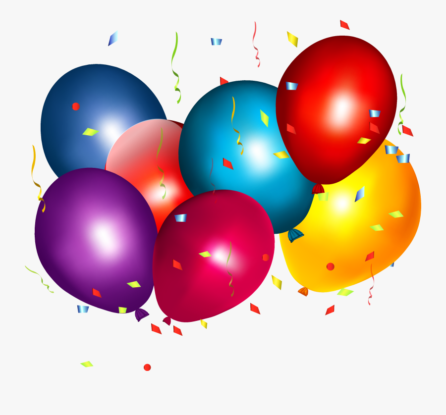 Clip Art Balloon And Confetti Clipart - High Resolution Flex Banner Background Design, Transparent Clipart