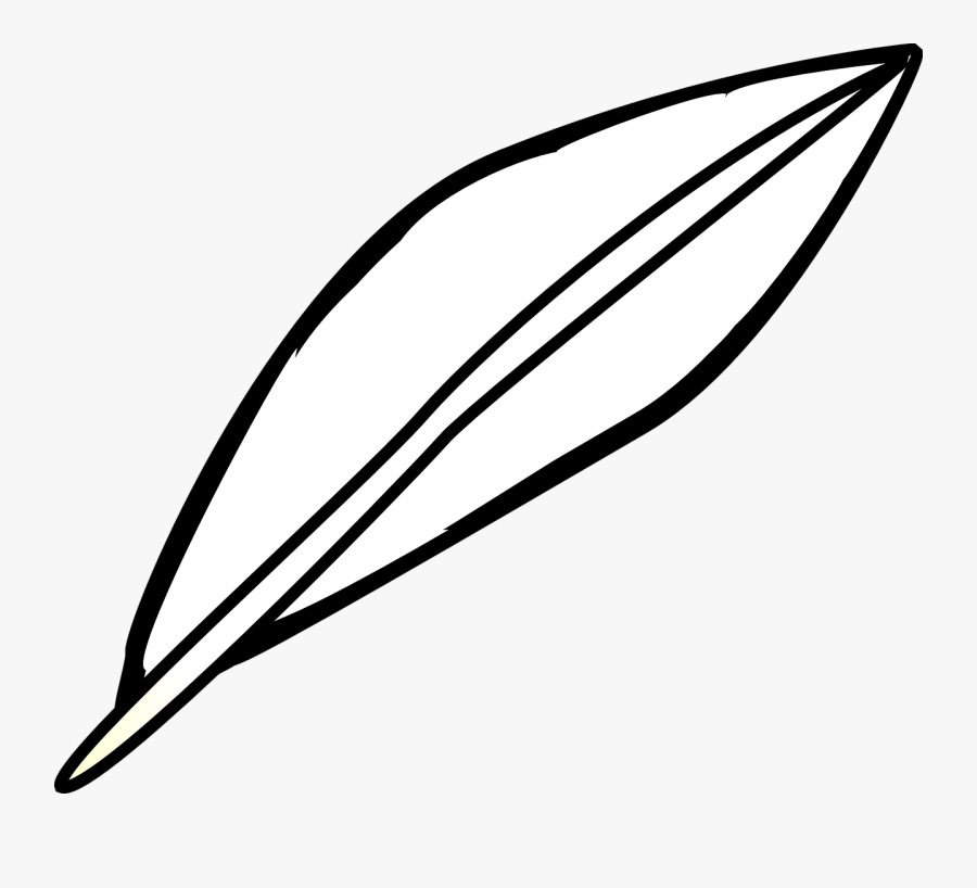Feather Outline Clip Art, Transparent Clipart
