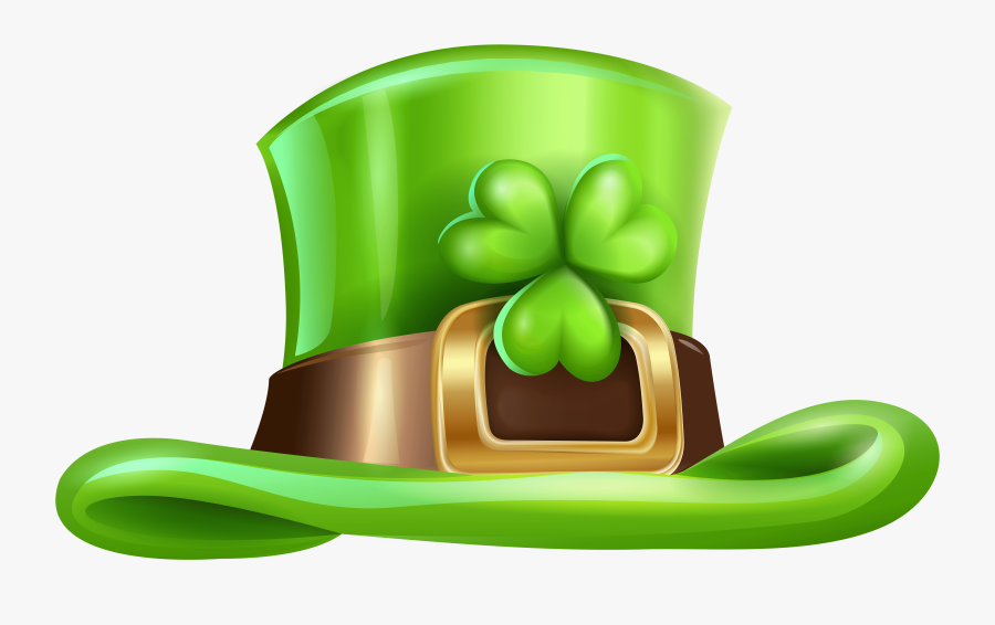 St Patricks Day Hat With Shamrock Transparent Png Clip - St Patrick Day Hat, Transparent Clipart