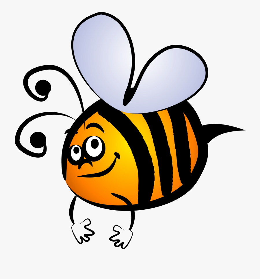 Free Honey Bee - Honey Bee Cartoon Without Background, Transparent Clipart
