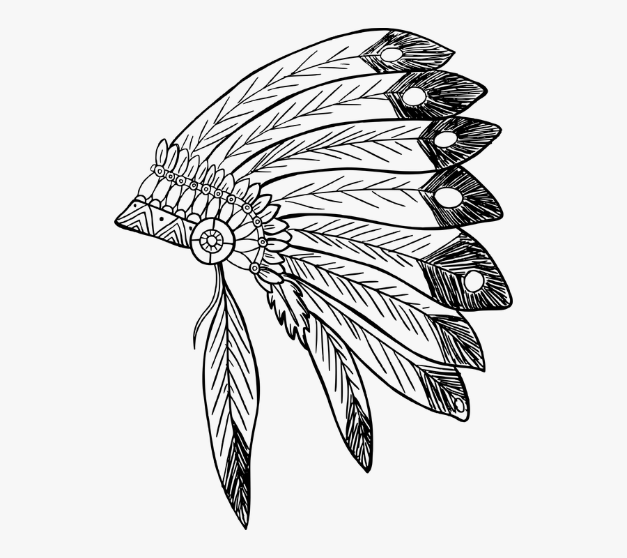 Transparent Headdress Png - Native American Headdress Clip Art, Transparent Clipart