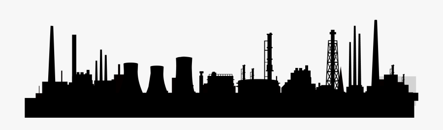 Silhouette At Getdrawings Com - Factory Skyline, Transparent Clipart