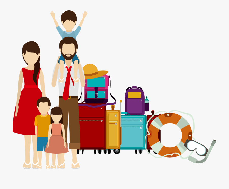 Clip Art Family Travel Clipart - Family Travel Illustration Png, Transparent Clipart