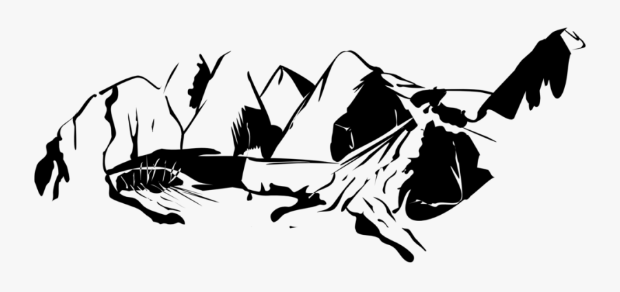 Public Domain Clip Art Image - Mountain Clipart Black And White Png, Transparent Clipart