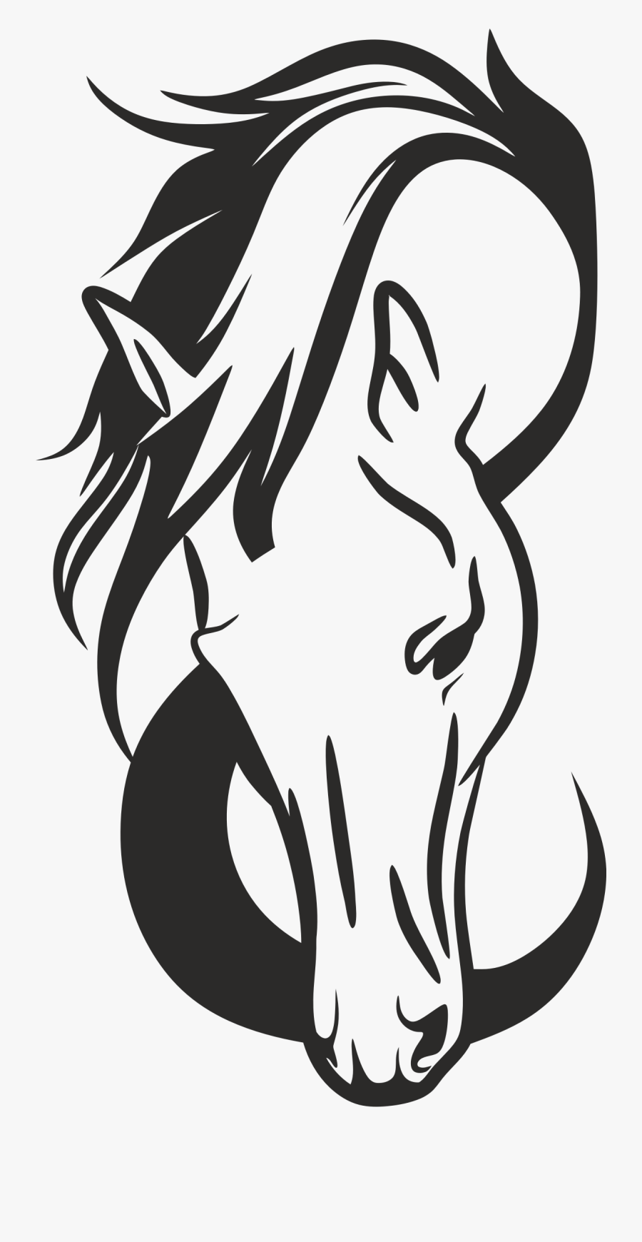 Clip Art Clip Art Horse Heads - Horse Head Silhouette Png, Transparent Clipart