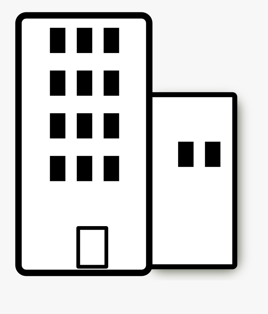 Office Building Black And White Clipart - Office Building Clipart Black And White, Transparent Clipart