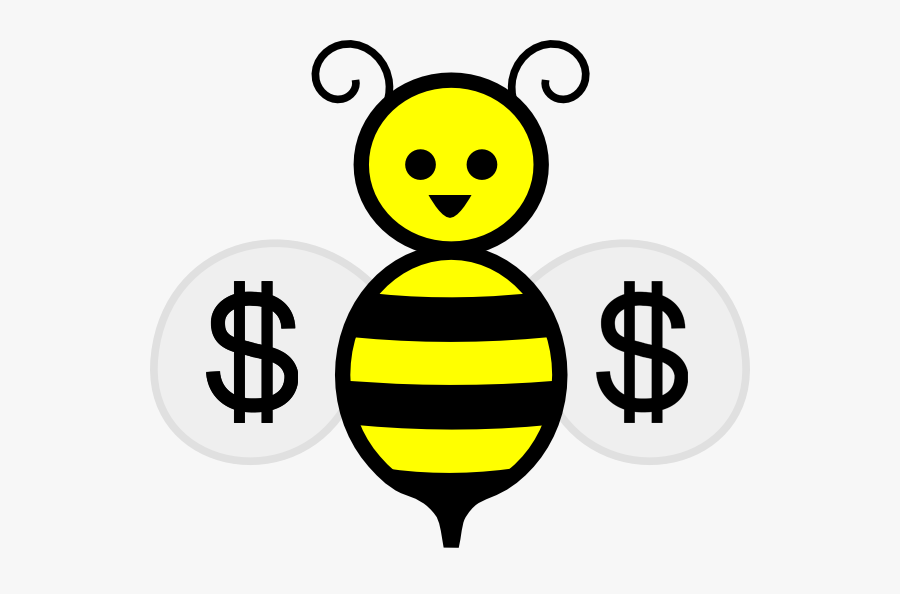 2016 03 Bees Money - Clip Art Outline Bee, Transparent Clipart