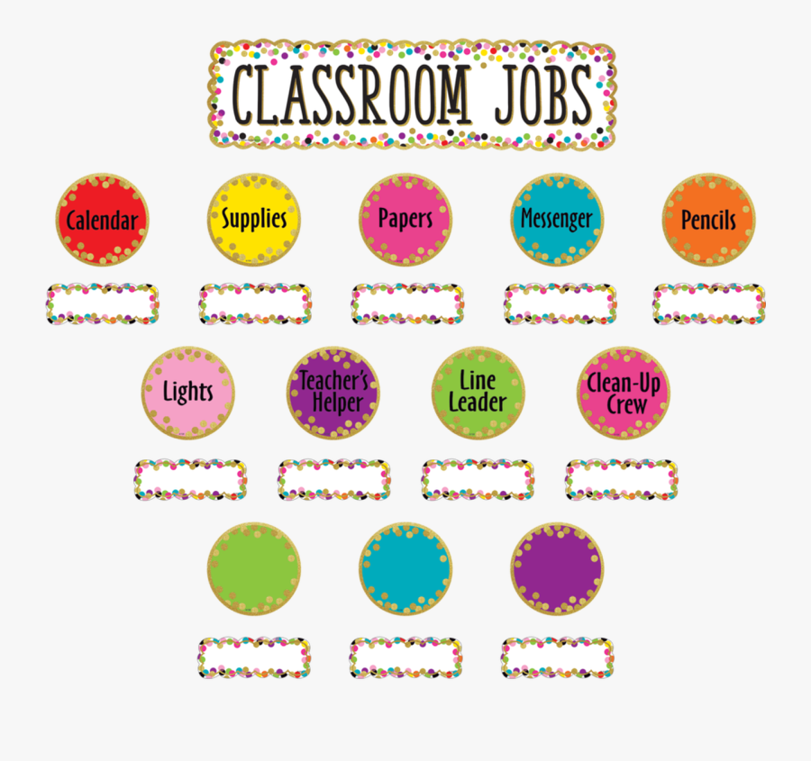 Confetti Classroom Decor Bundle, Transparent Clipart