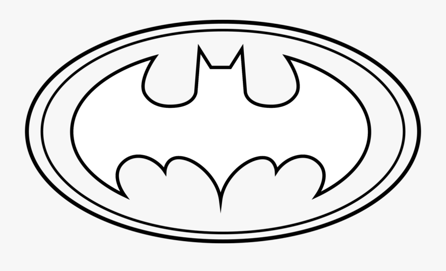Batman Logo Line Drawing, Transparent Clipart