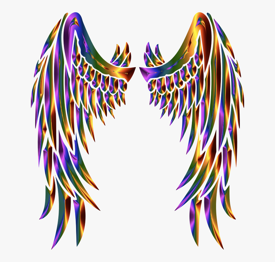 Art,symmetry,feather Angel Wings Clip Art , Free Transparent Clipart