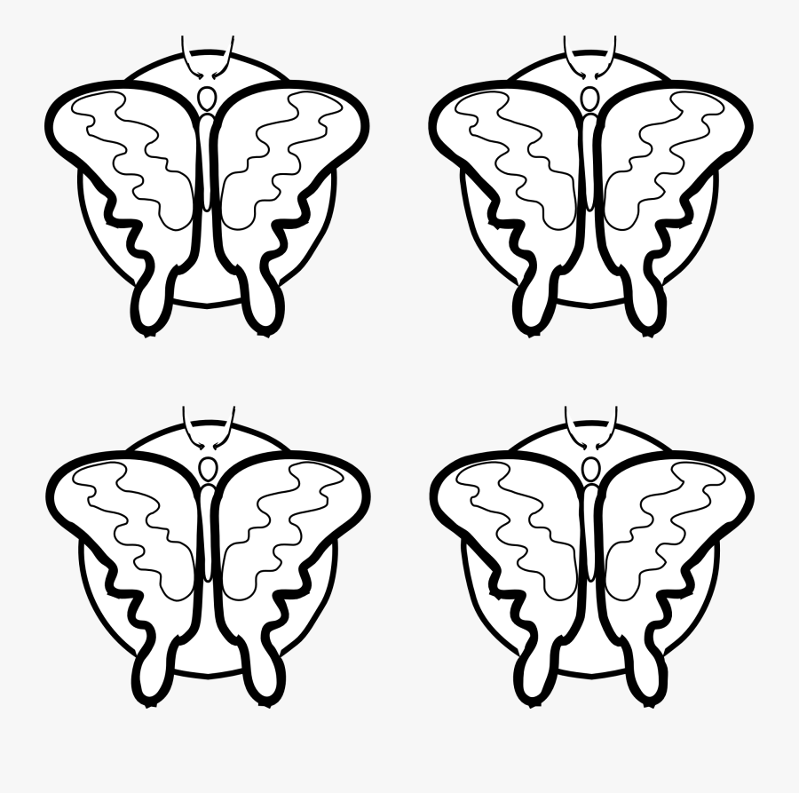 Grapes - Clipart - Black - And - White - Butterflies Images Black And White Clip Art, Transparent Clipart