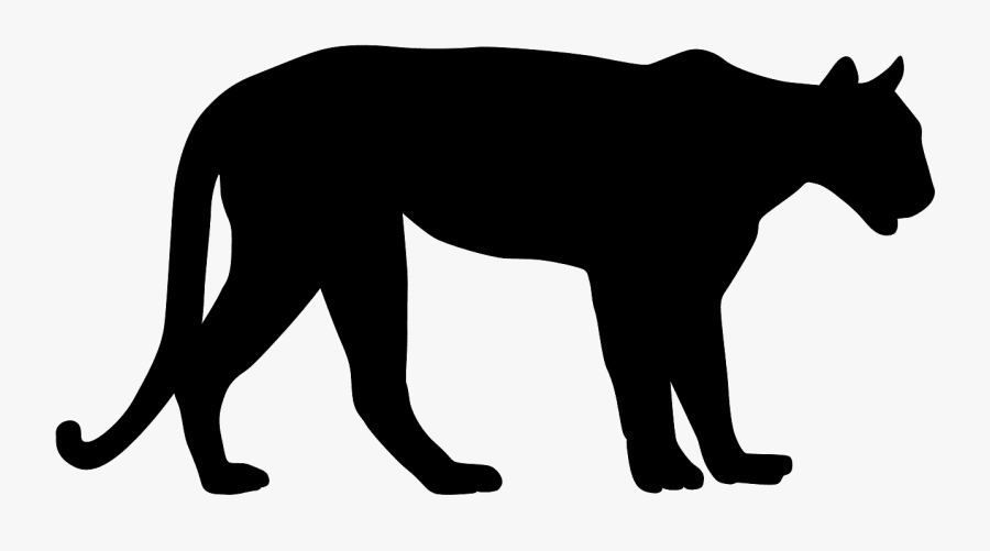 Mountain Lion Silhouette Vector, Transparent Clipart