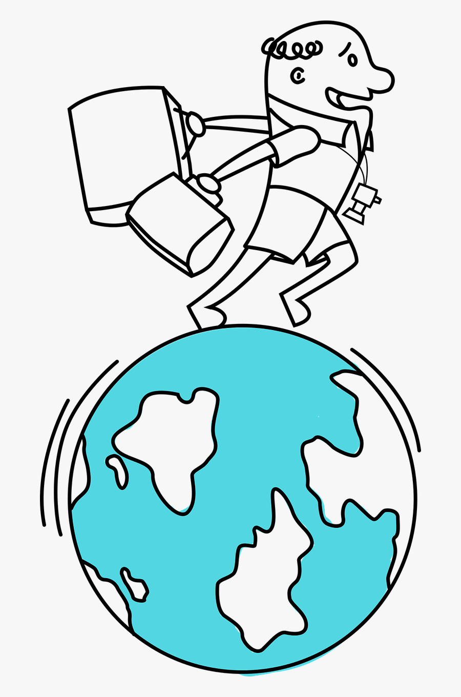 Travel, Man Travel Run Earth Continents Camera Tou - Earth Man Travel, Transparent Clipart