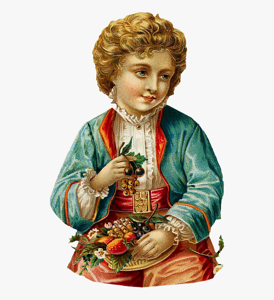 Clipartplace Victorian Boy With-grapes Clipart - Victorian Children Png, Transparent Clipart