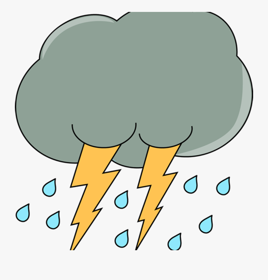 Rain Cloud Clipart Dark Cloud With Rain And Lightning - Rain Cloud With Lightning Clipart, Transparent Clipart
