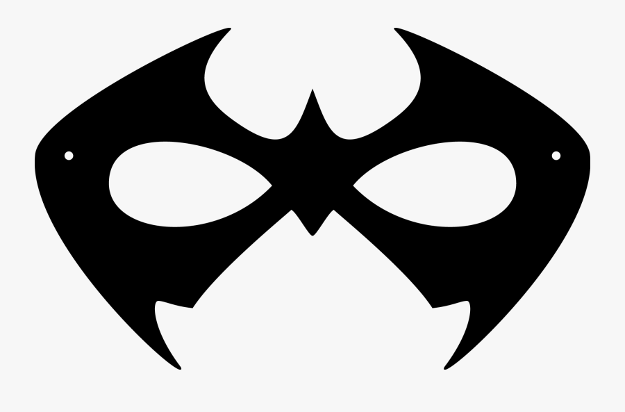 Nightwing Mask Template, Transparent Clipart