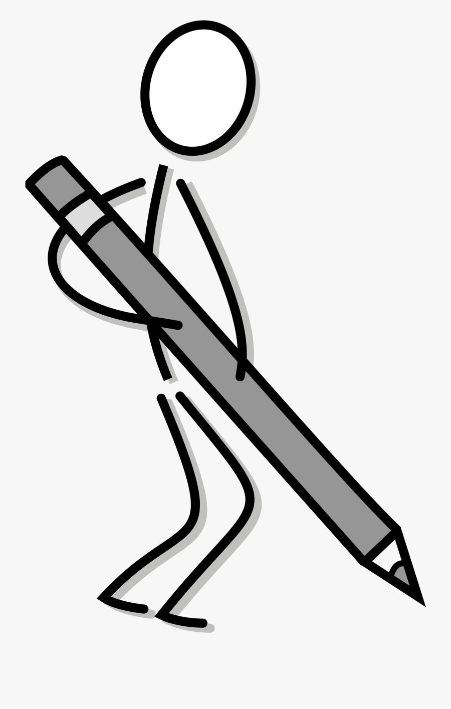 Book And Pen Clipart - Writing Stick Figure Clipart, Transparent Clipart