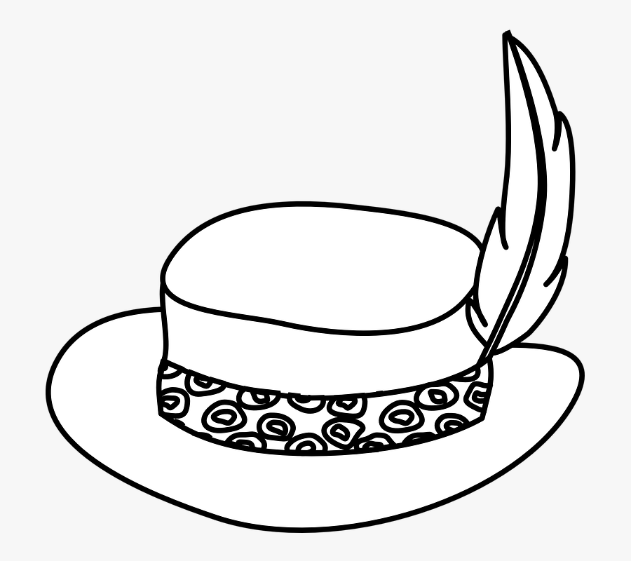 Hat Outline, Transparent Clipart
