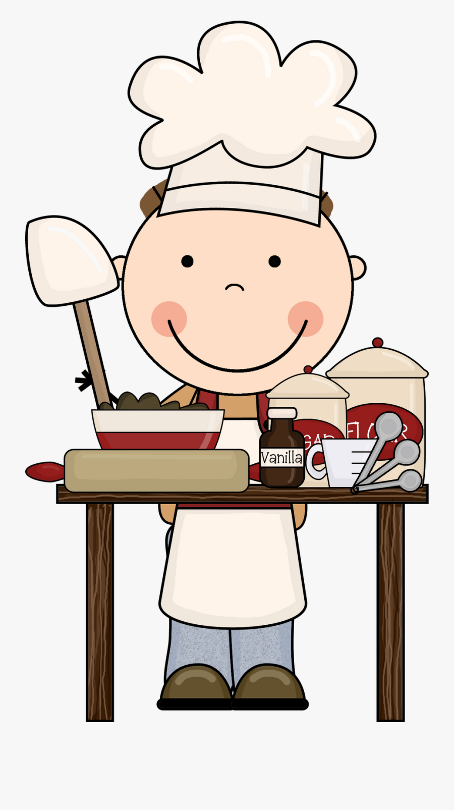 Cooking Cidren Clipart - Baking Kids Clipart, Transparent Clipart