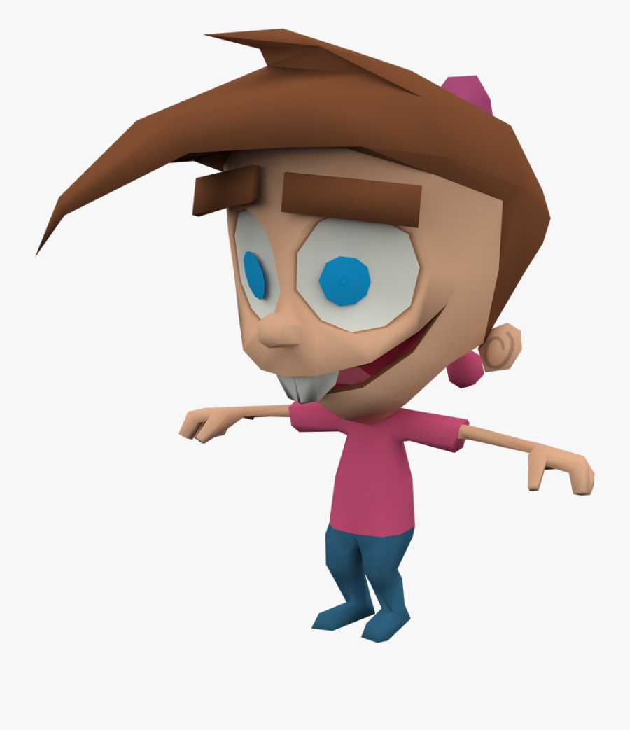 Timmy Turner Model By Crasharki - Nicktoons Battle For Volcano Island Manual, Transparent Clipart