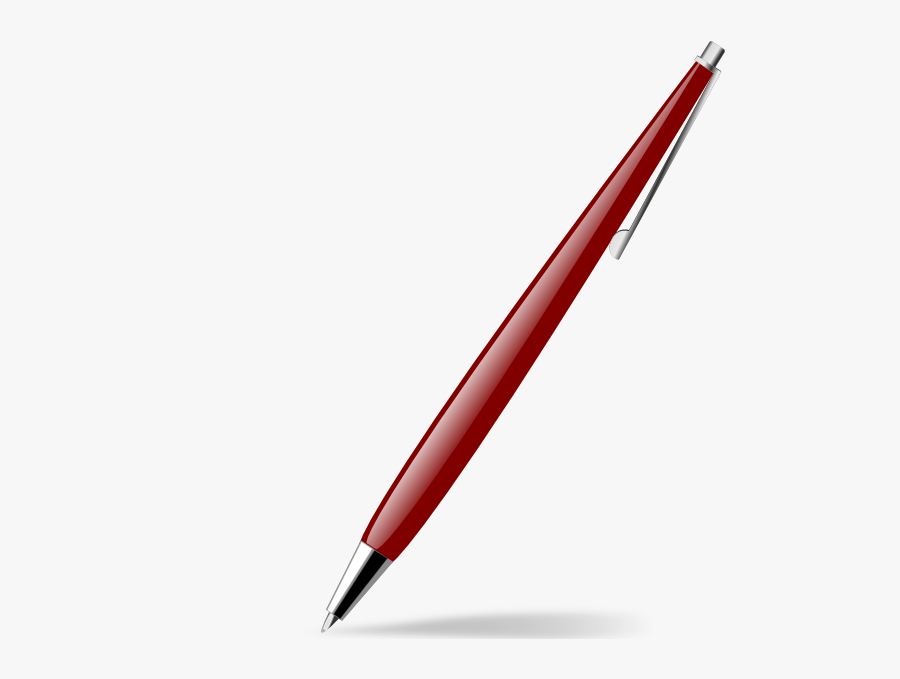 Red Glossy Pen Clip Art At Clker Vector Clip Art - Horizontal Red Line Transparent, Transparent Clipart