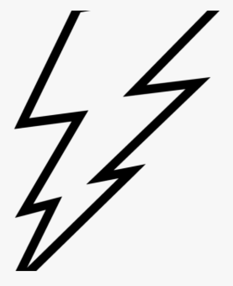 Outline Clipart Lightning Bolt Outline Clip Art Lightning - Easy Lightning Bolt Drawing, Transparent Clipart