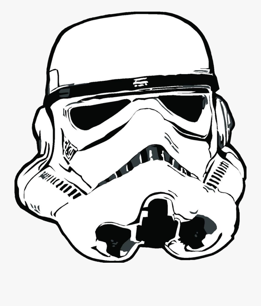 Stormtrooper Technology Coloring Pages With Clipart - Coloring Page Storm Trooper Mask, Transparent Clipart