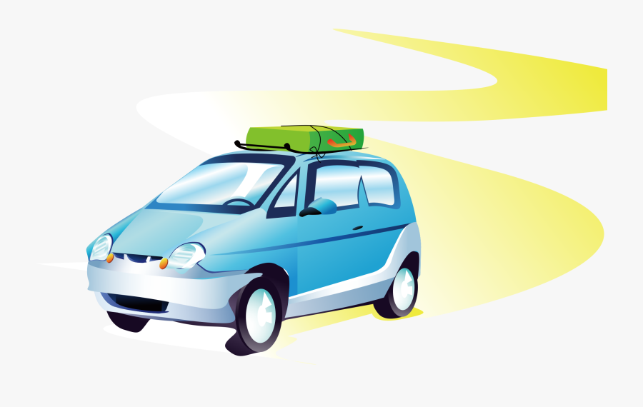 Clip Art Travel Road Motor Vehicle - Car On The Road Vector Png, Transparent Clipart