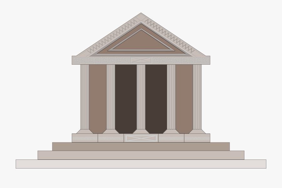 Ancient Greek Building Clipart - Building Ancient Greek School, Transparent Clipart